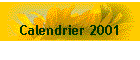 Calendrier 2001